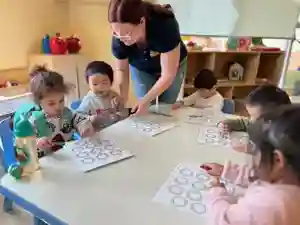 Toddler classroom hands-on learning at Garden Grove Montessori
